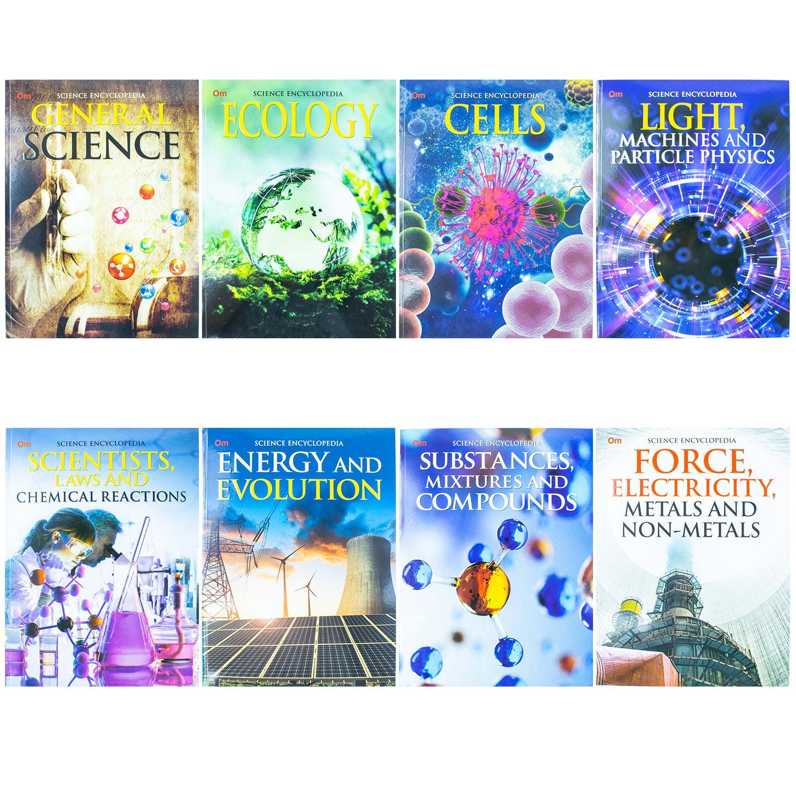 Encyclopedia Of Science 8 Books Collection Set ( Cells, Ecology,  Light, Machines and Particle Physics & More!)