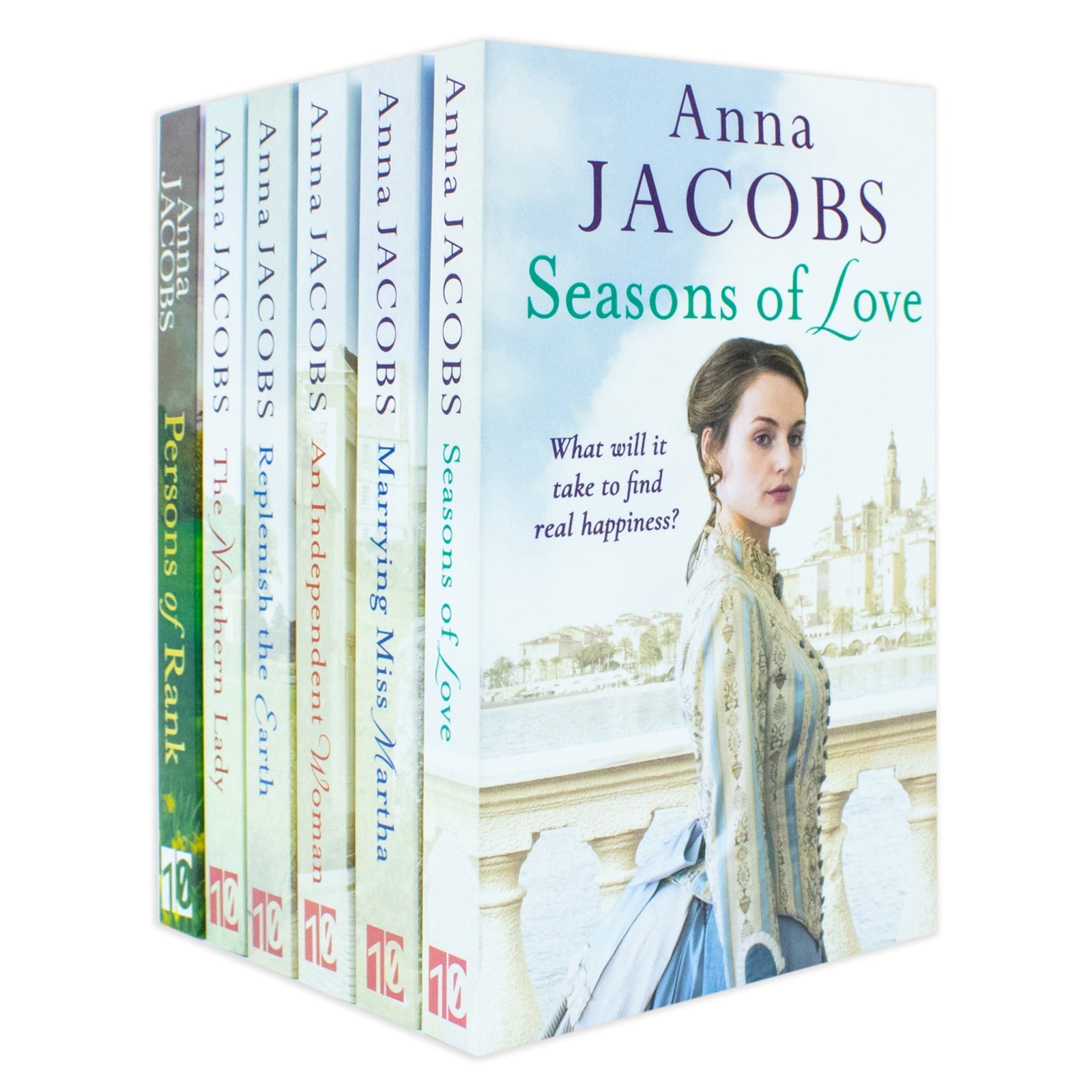 Anna Jacobs 6 Books Set Collection (Seasons of Love, Marrying Miss Martha, An Independent Women, Replenish the Earth & More)