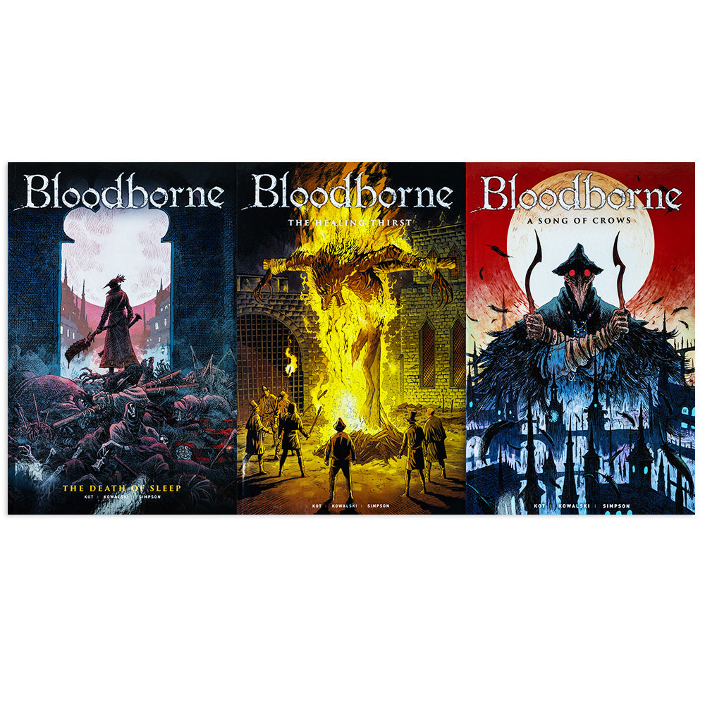 Bloodborne Series 3-Book Boxed Set by Ales Lot: The Death of Sleep, The Healing Thirst, A Song of Crows. Epic Fantasy Adventure, Mystery & Suspense