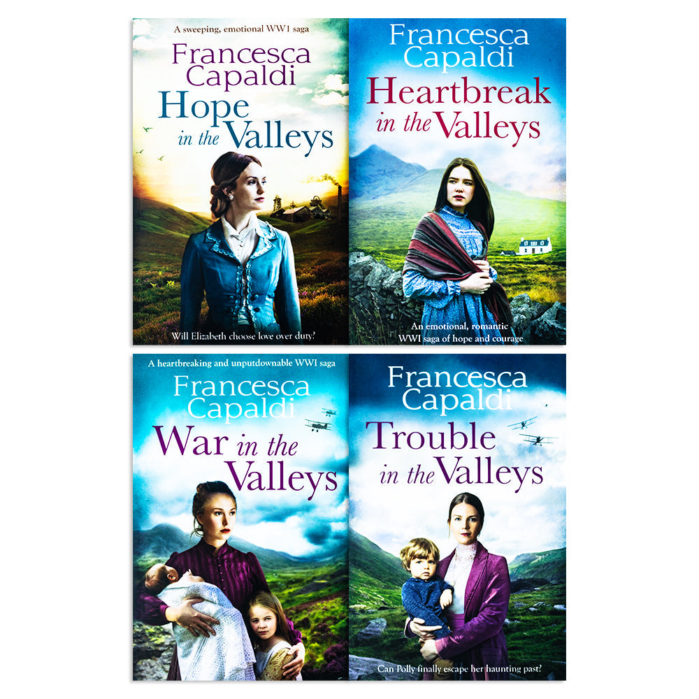 Francesca Capaldi 4 Books Collection Set (Heartbreak in the Valleys, War in the Valleys, Hope in the Valleys, Trouble in the Valleys)