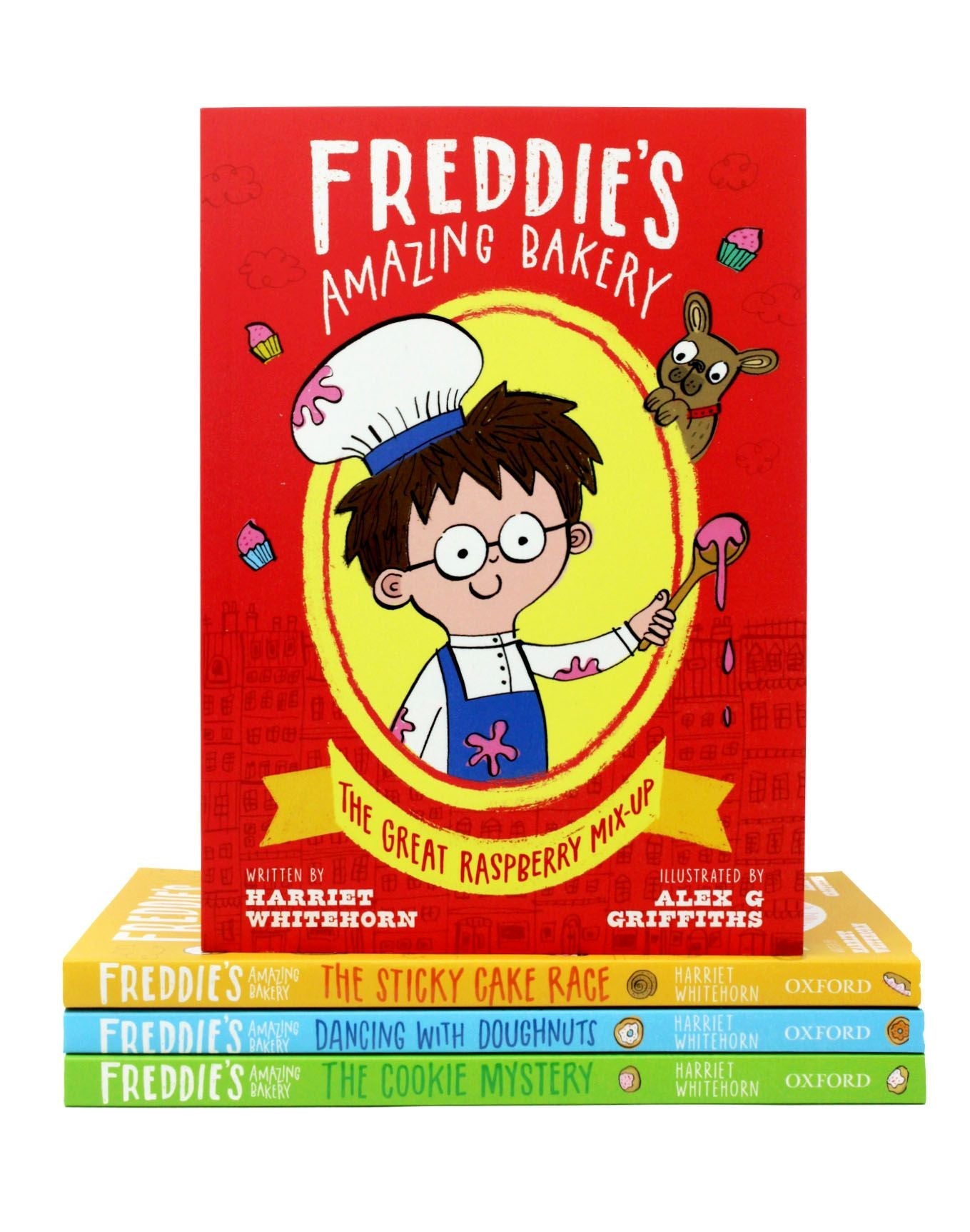 Photo of Freddie's Amazing Bakery 4 Books Set by Harriet Whitehorn on a White Background