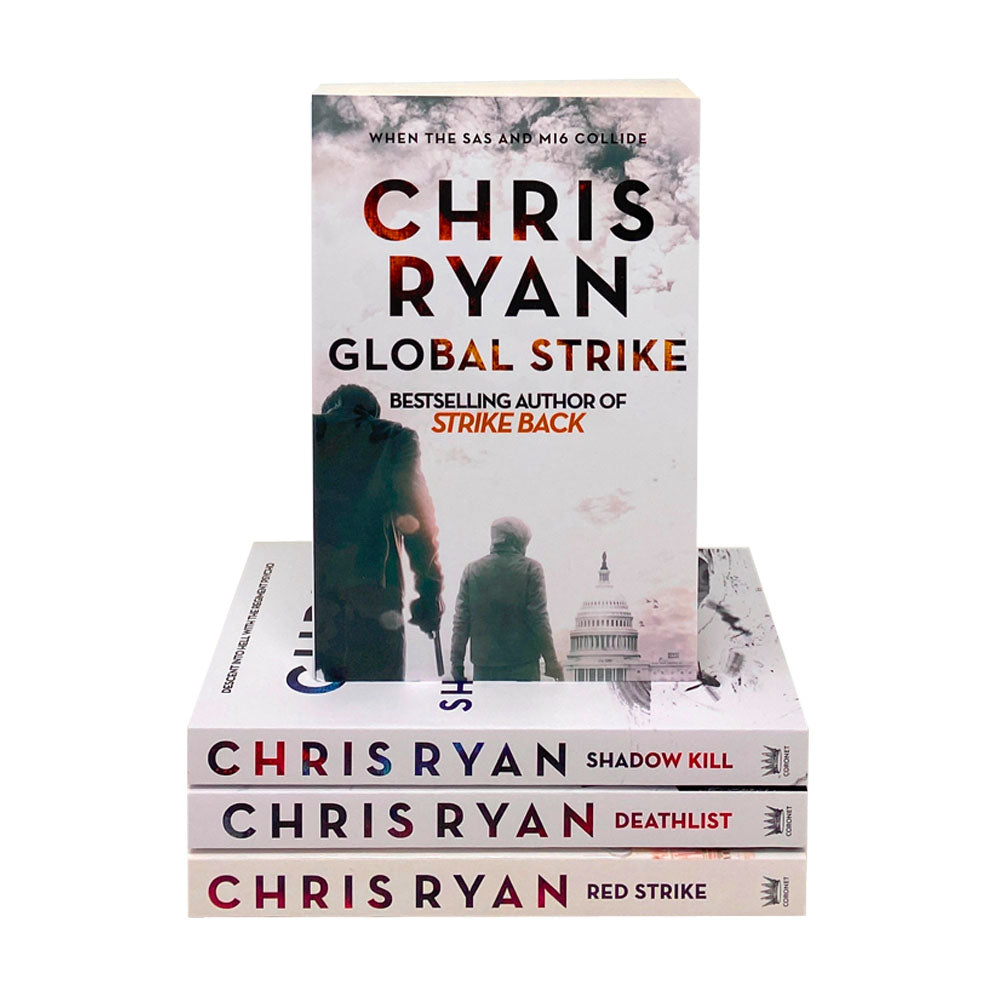 Strike Back Series 4 Books Collection Set by Chris Ryan Red Strike, Global Strik