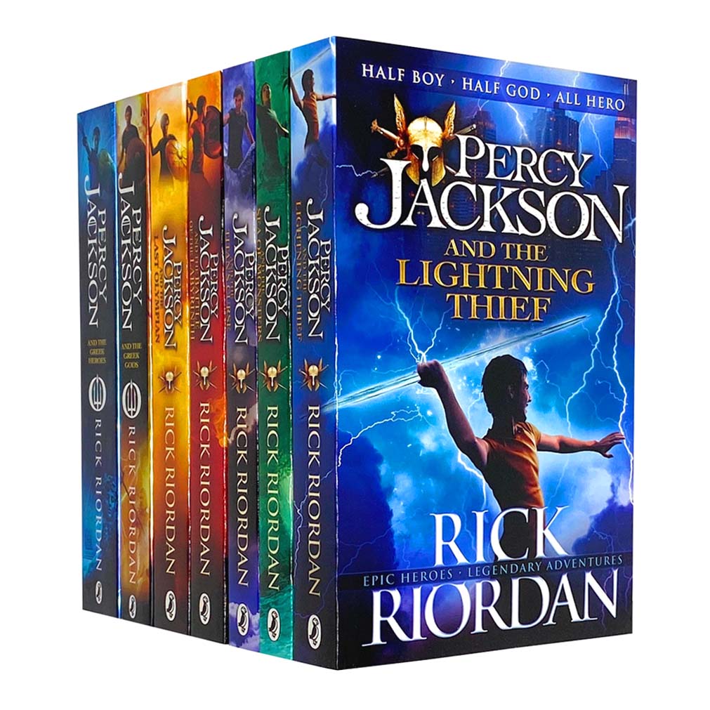 Percy Jackson & the Olympians 7-Book Collection: Illustrated Edition by Rick Riordan - Greek Mythology, Fantasy Series, Adventure Books for Kids 8+