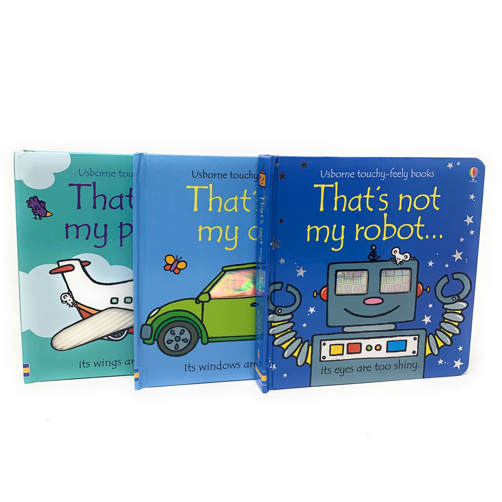 Thats Not My 3 Books Bundle Collection Set Fiona Watt Car Plane Robot Series 1