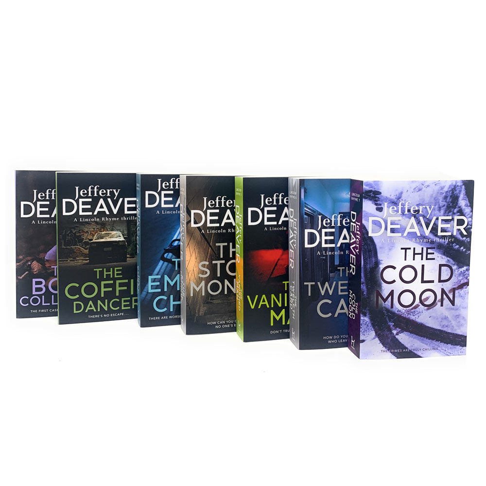 Lincoln Rhyme Thrillers Book Series (1-7) by Jeffery Deaver | Bone Collector, Coffin Dancer, Empty Chair, Stone Monkey & More