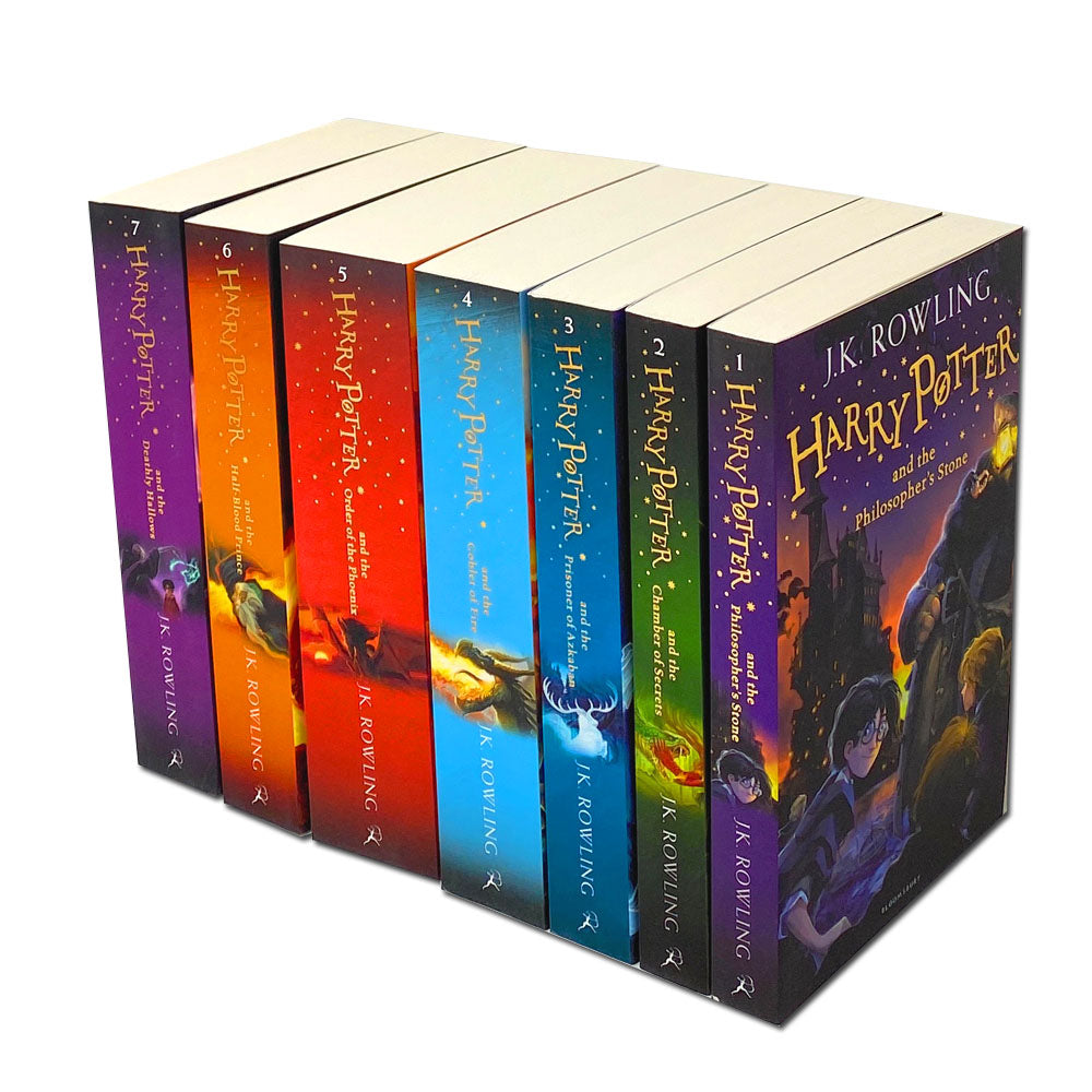 Harry Potter Book Set The Complete Collection by J.K Rowling Paperback Purple *NO BOX INCLUDED*