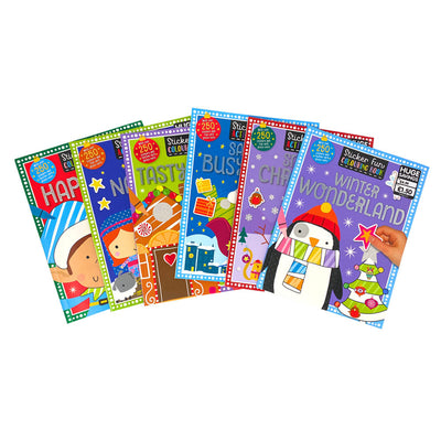 Photo of Sticker Fun Christmas 6 Books Set on a White Background