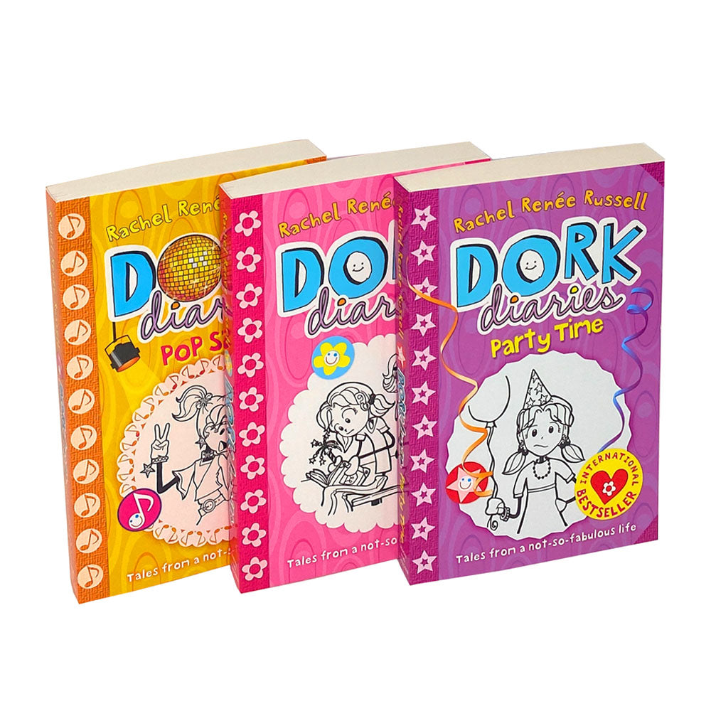 Dork Diaries 3 Books Children Collection Box Set PB By Rachel Renee Russell