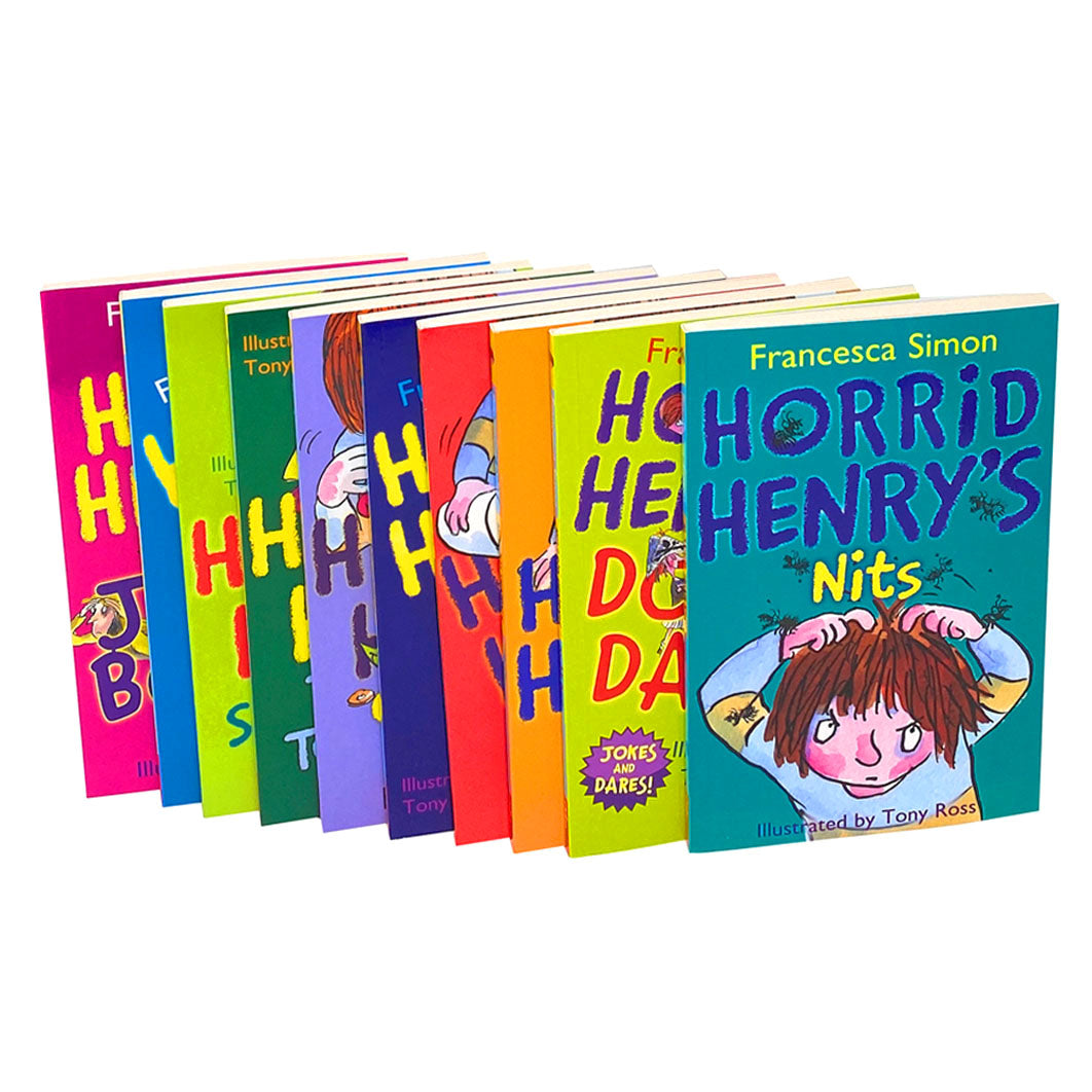 Horrid Henry's Cheeky Collection 10 Books Box Set for Young Readers by Francesca Simon - Paperback Children's Humour, Ages 6+