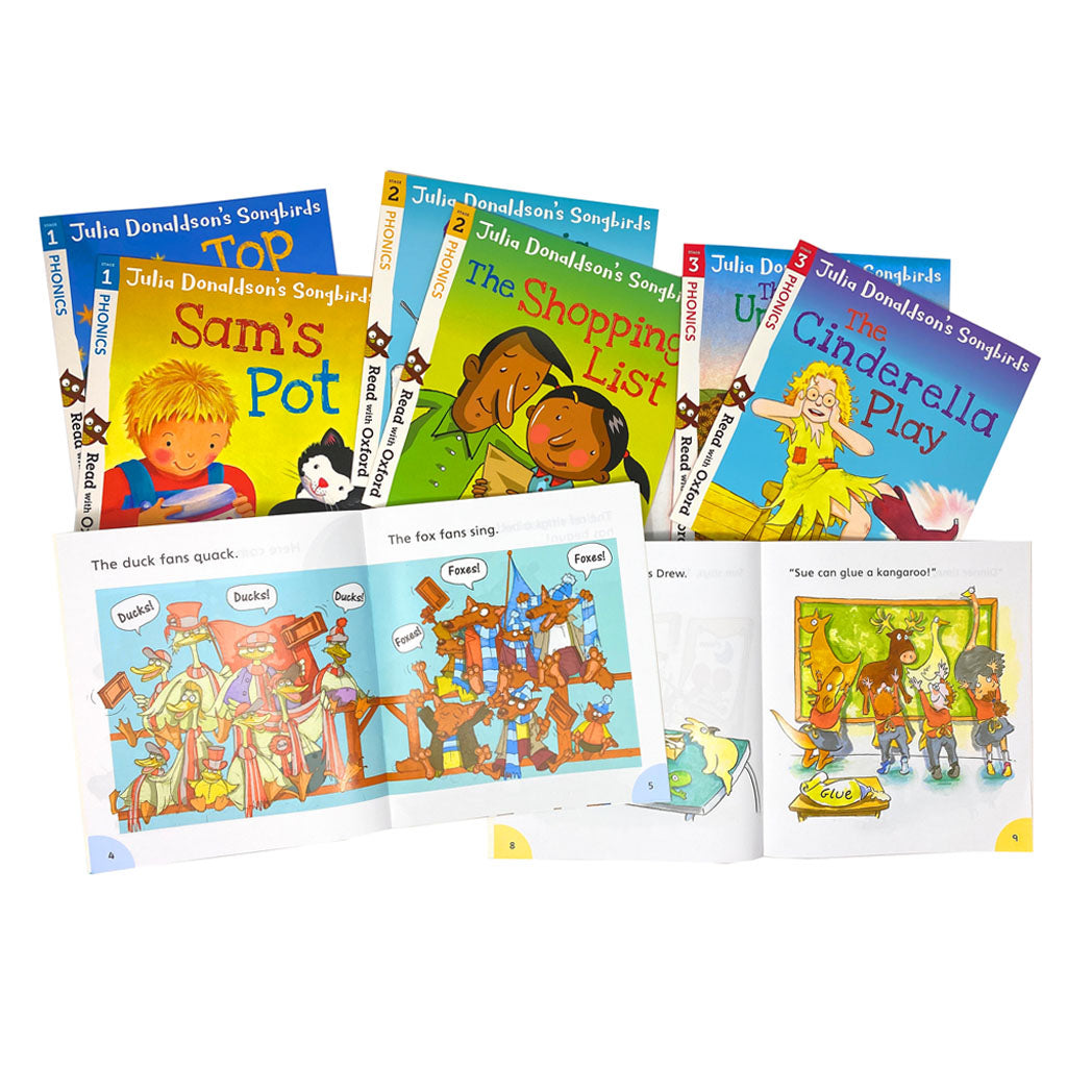 Julia Donaldson's Songbirds Phonics Collection – 36 Books (Stage 1-4)! Engaging Stories to Boost Literacy & Learning, Perfect for children 4-7 years