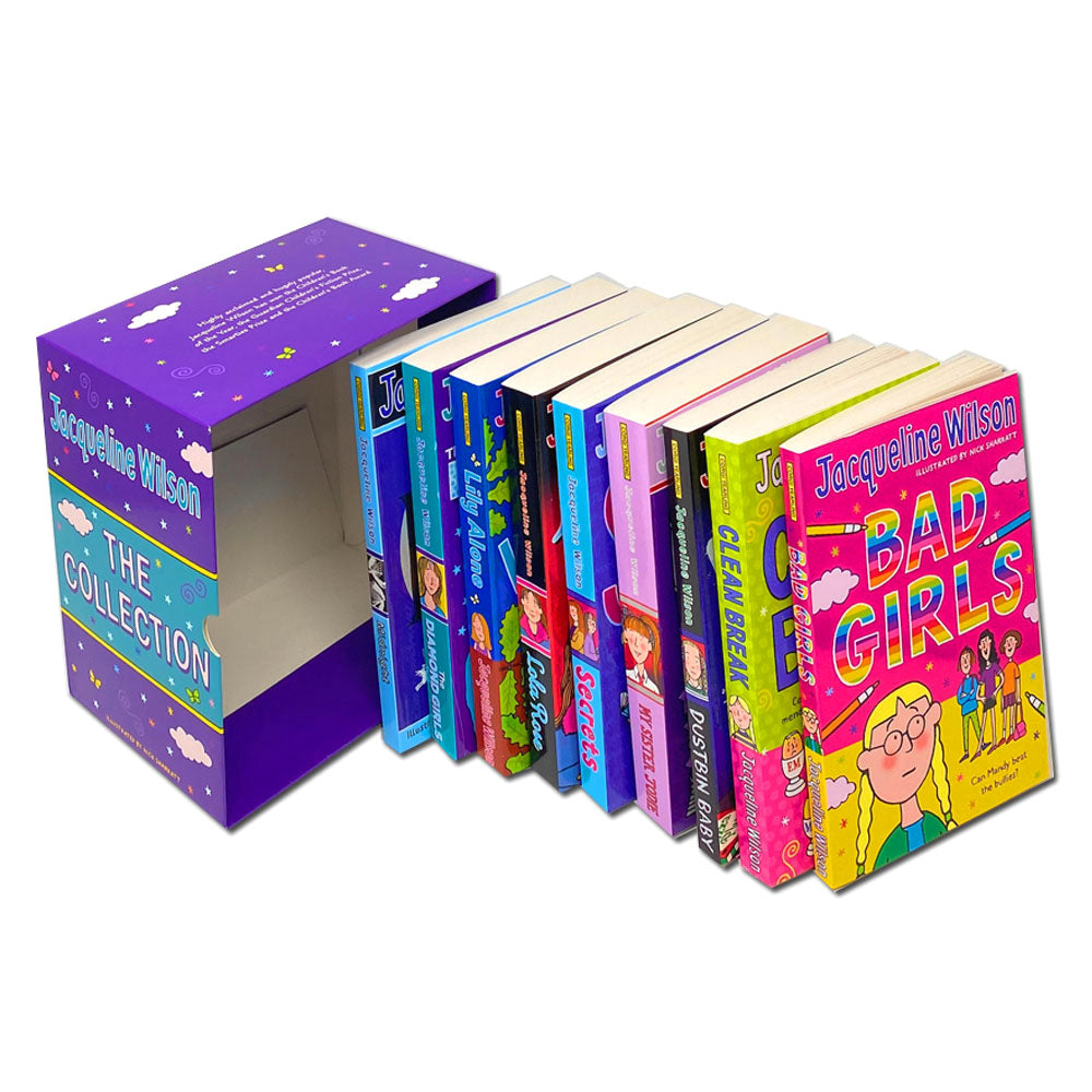 Jacqueline Wilson 9 Books Collection Set – Popular Children's Fiction: Bad Girls, Clean Break, My Sister Jodie & More | Family, Friendship & Fun