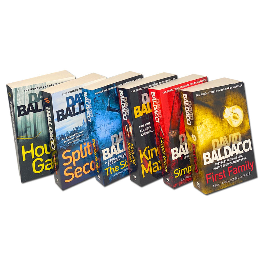 David Baldacci Collection King and Maxwell Series Simple Genius 6 Books Set