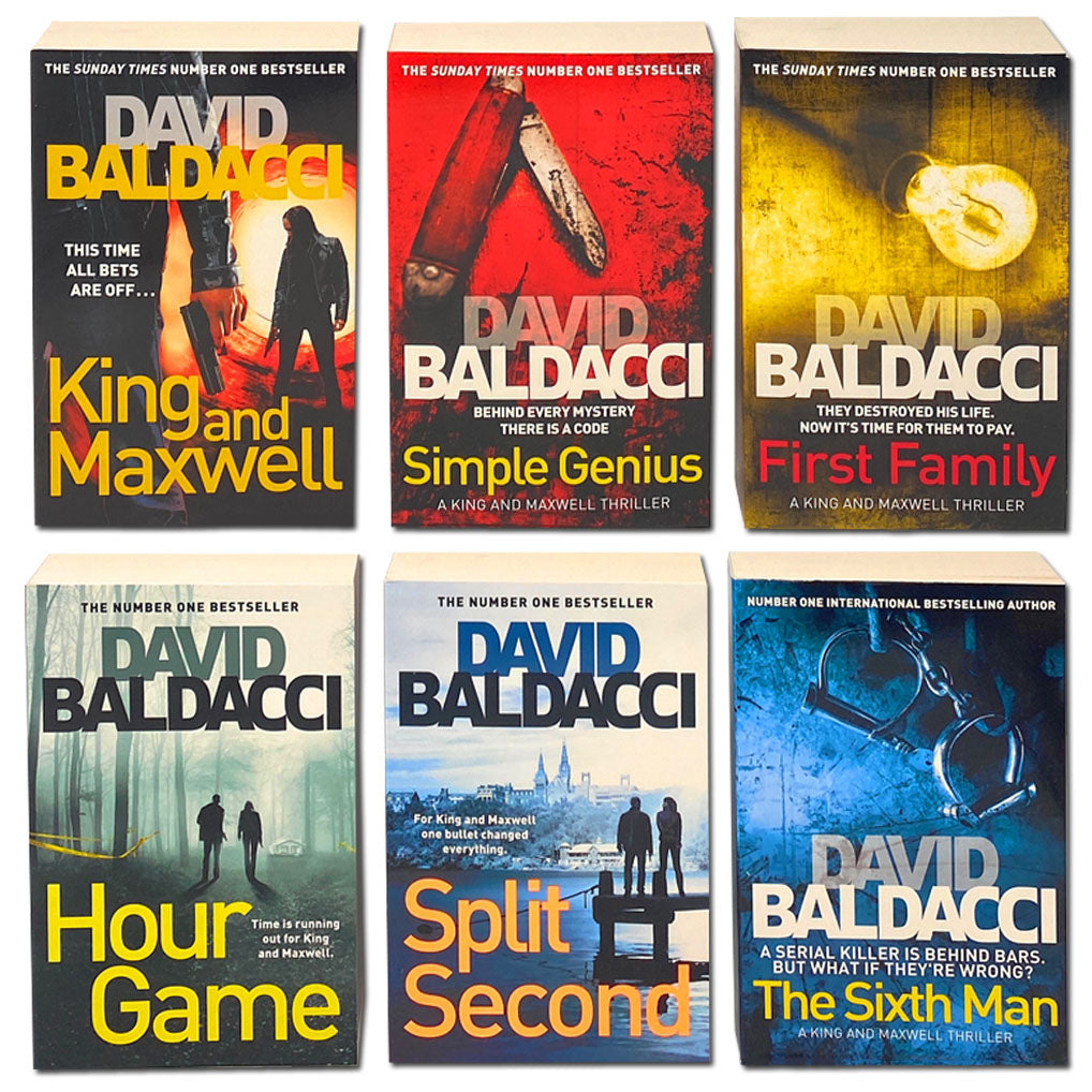 David Baldacci Collection King and Maxwell Series Simple Genius 6 Books Set