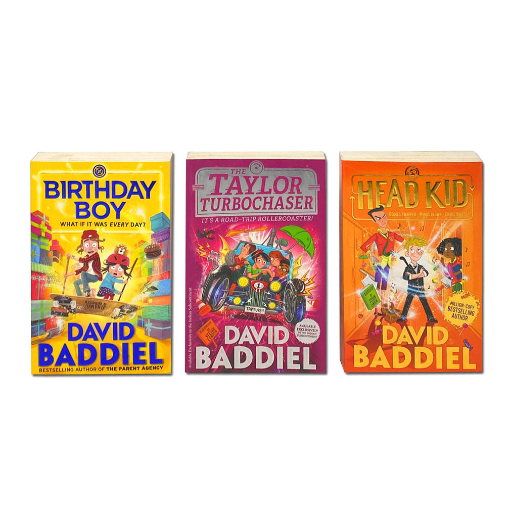 David Baddiel 3 Books Set, The Taylor Turbochaser, Headkid, Birthday Boy...