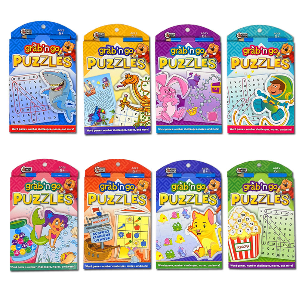 Jr Grab n Go Puzzles 6+ 8 Set Collection in Bag