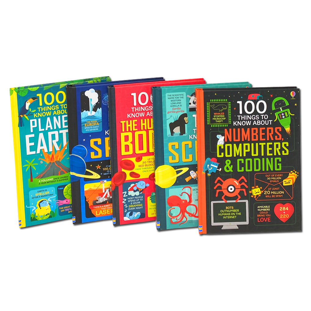 Usborne 100 Things To Know Collection 5 Books Box Set