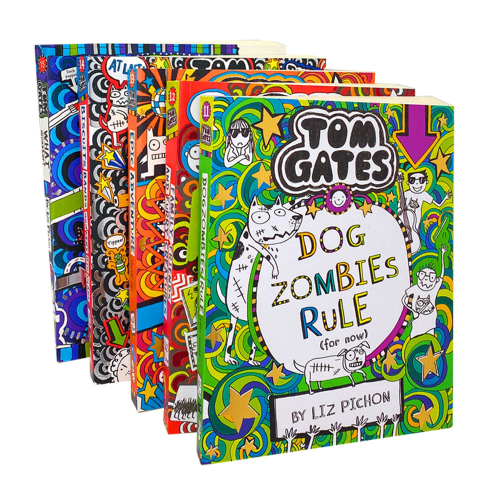 Tom Gates 5 Books Collection Set (Series 3: 11-15) by Liz Pichon | Children's Humor, Fun Fiction, Young Readers, Educational, Popular Kids Series