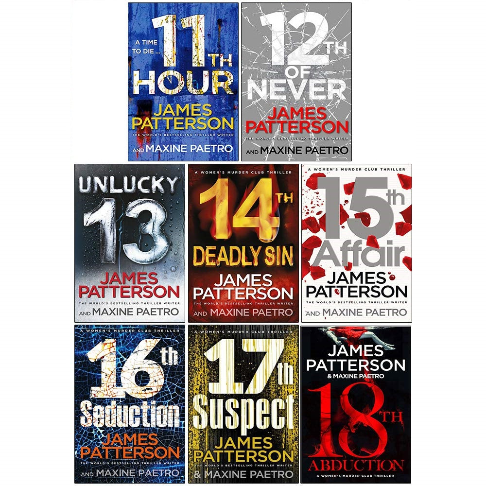 James Patterson Womens Murder Club Series 8 Books Collection Set (Books 11-18)