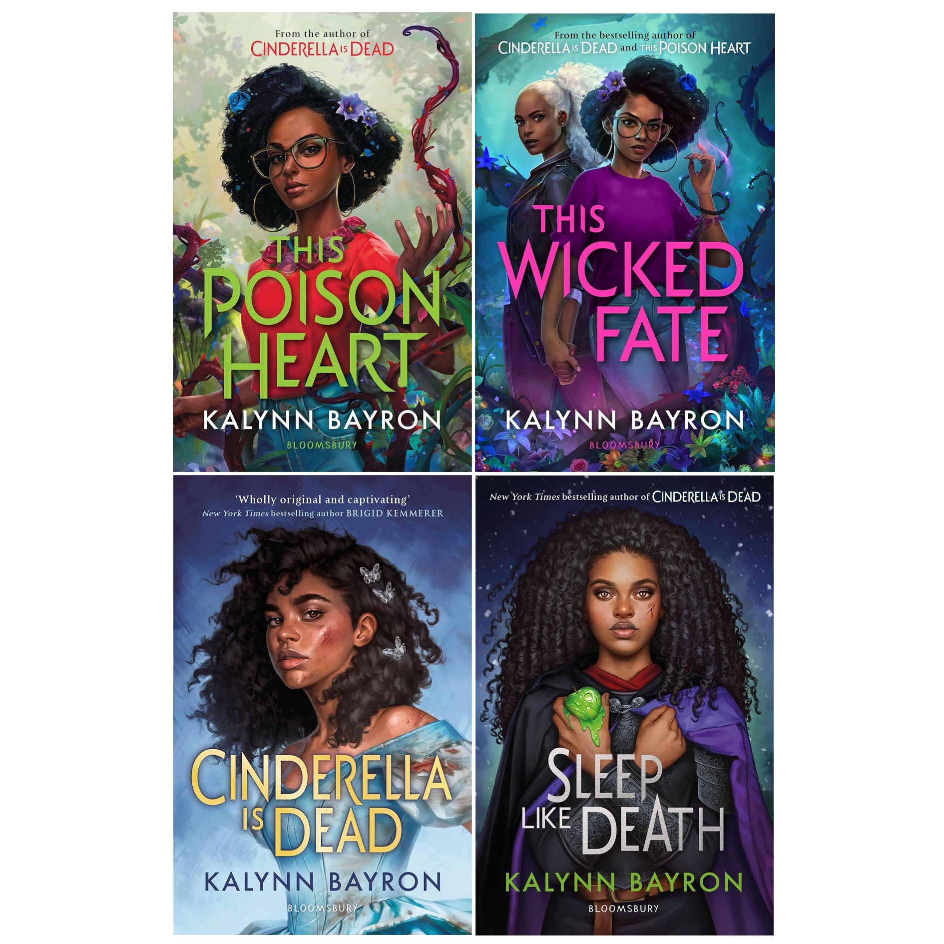 Kalynn Bayron Collection 4 BookSet ( Sleep like Death, The Poison Heart, Cinderella is Dead, The Wicked Fate)