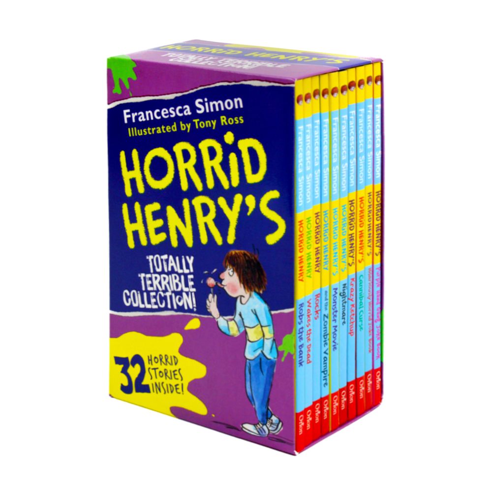 A Photo of Horrid Henry's Totally Terrible Collection by Francesca Simon on a White Background