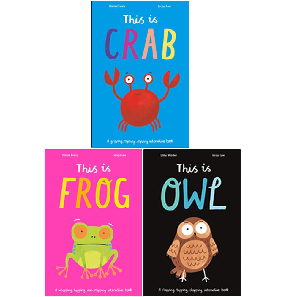 Photo of This is Crab, Frog and Owl 4 Books Set by Jacqui Lee on a White Background