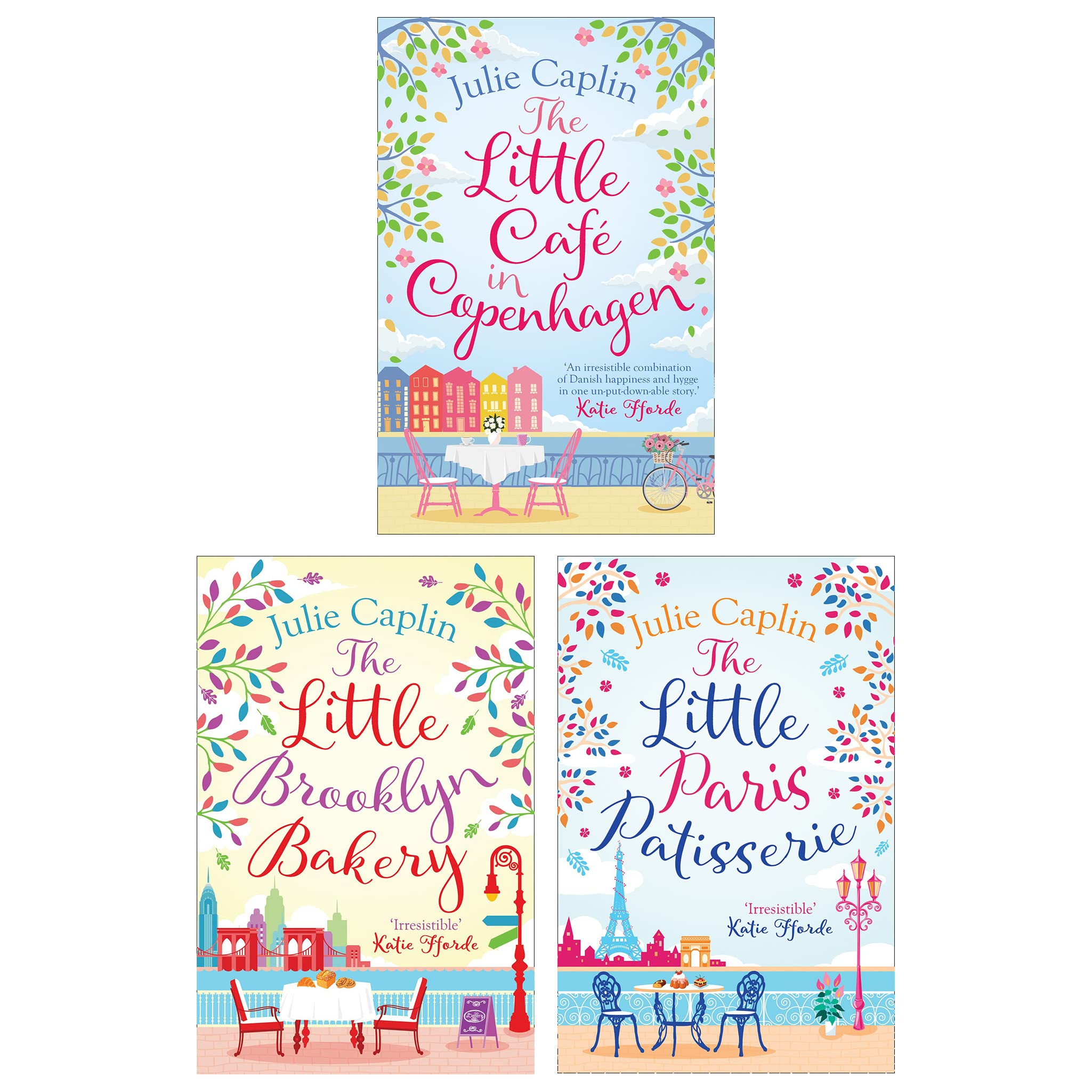 Romantic Escapes 3 Books Collection Set By Julie Caplin ( The Little Paris, The Little Brooklyn, The Little Cafe)