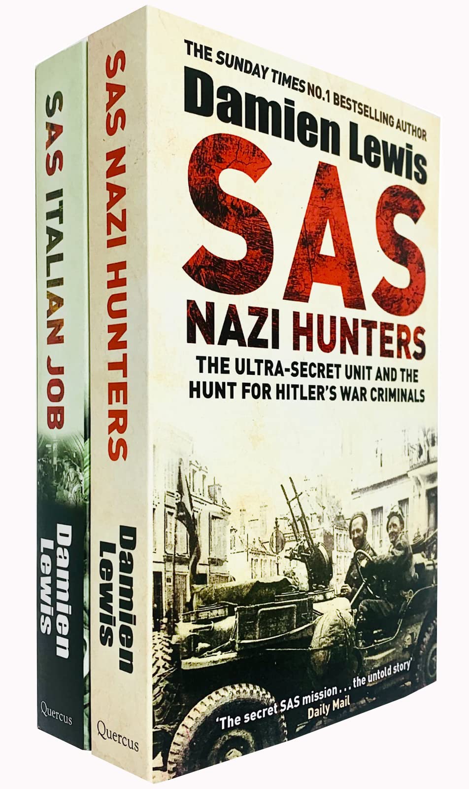 Damien Lewis Collection 2 Books Set (SAS Nazi Hunters, SAS Italian Job)