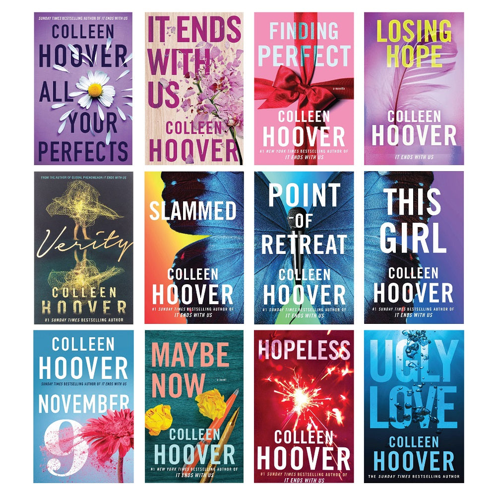 Colleen Hoover Collection 12 Book Set (It Ends With Us, Ugly Love, November 9, Verity & More)