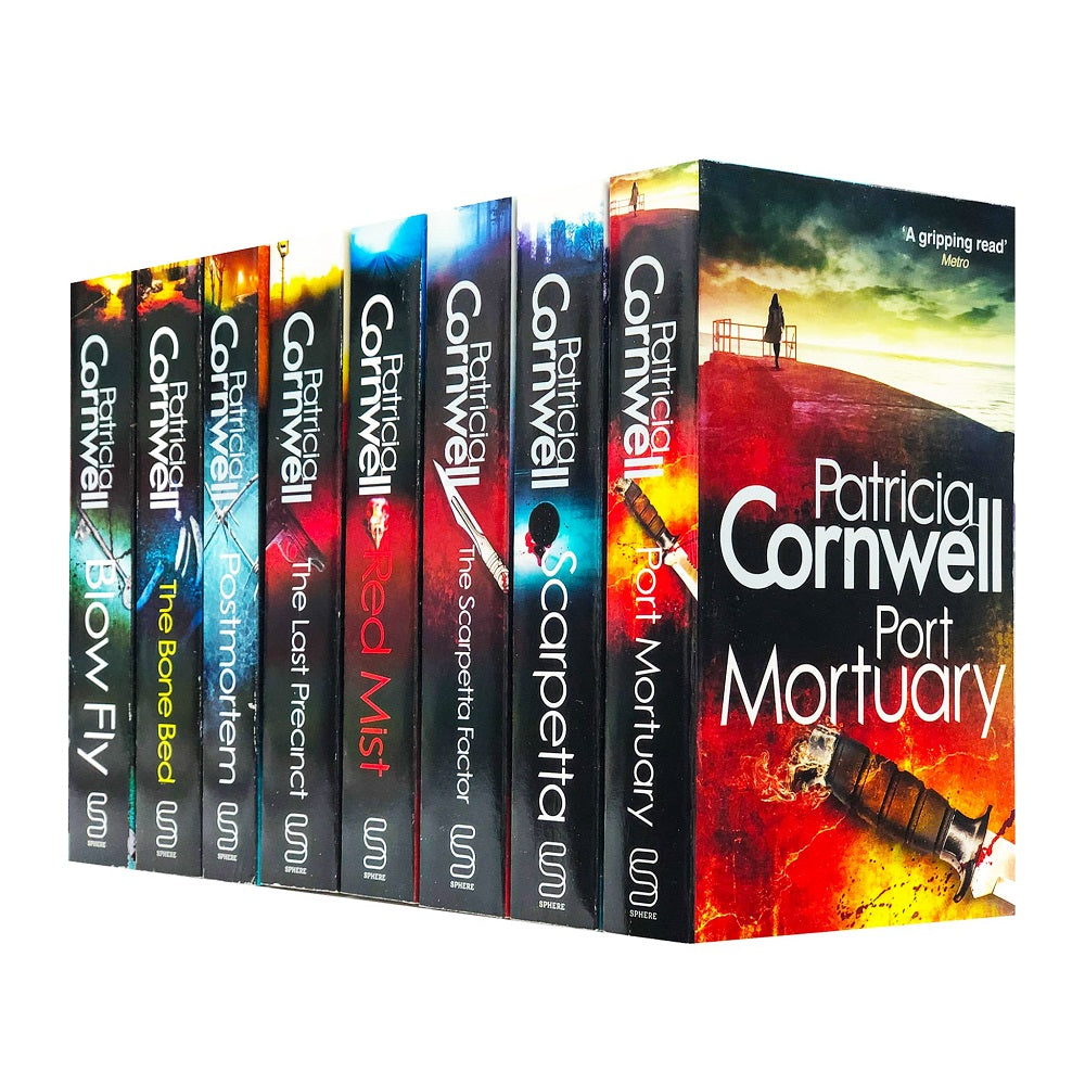 Kay Scarpetta Series 8 Books Collection Set by Patricia Cornwell (Scarpetta, The Scarpetta Factor, Red Mist, The Last Precinct, Postmortem, Port Mortuary, The Bone Bed, Blow Fly)