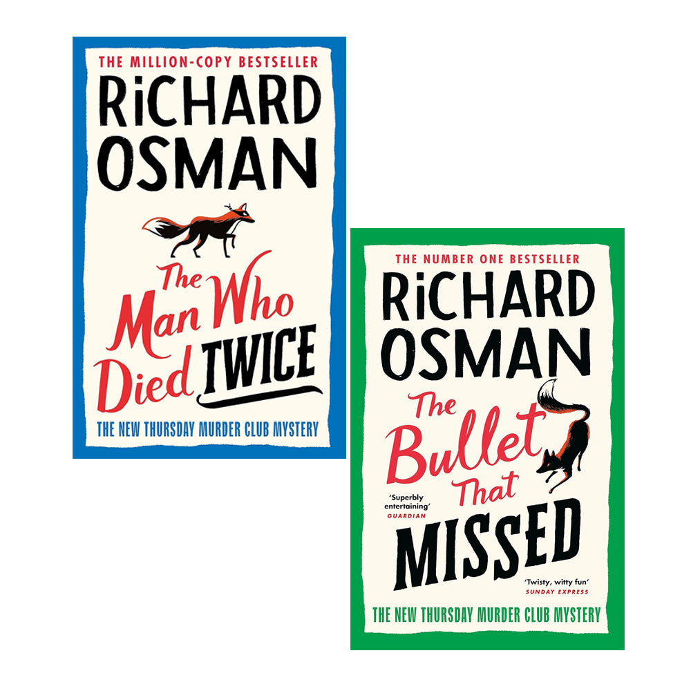 Richard Osman Thursday Murder Club Series 2 Books Collection Set (The Man Who Died Twice & The Bullet That Missed)