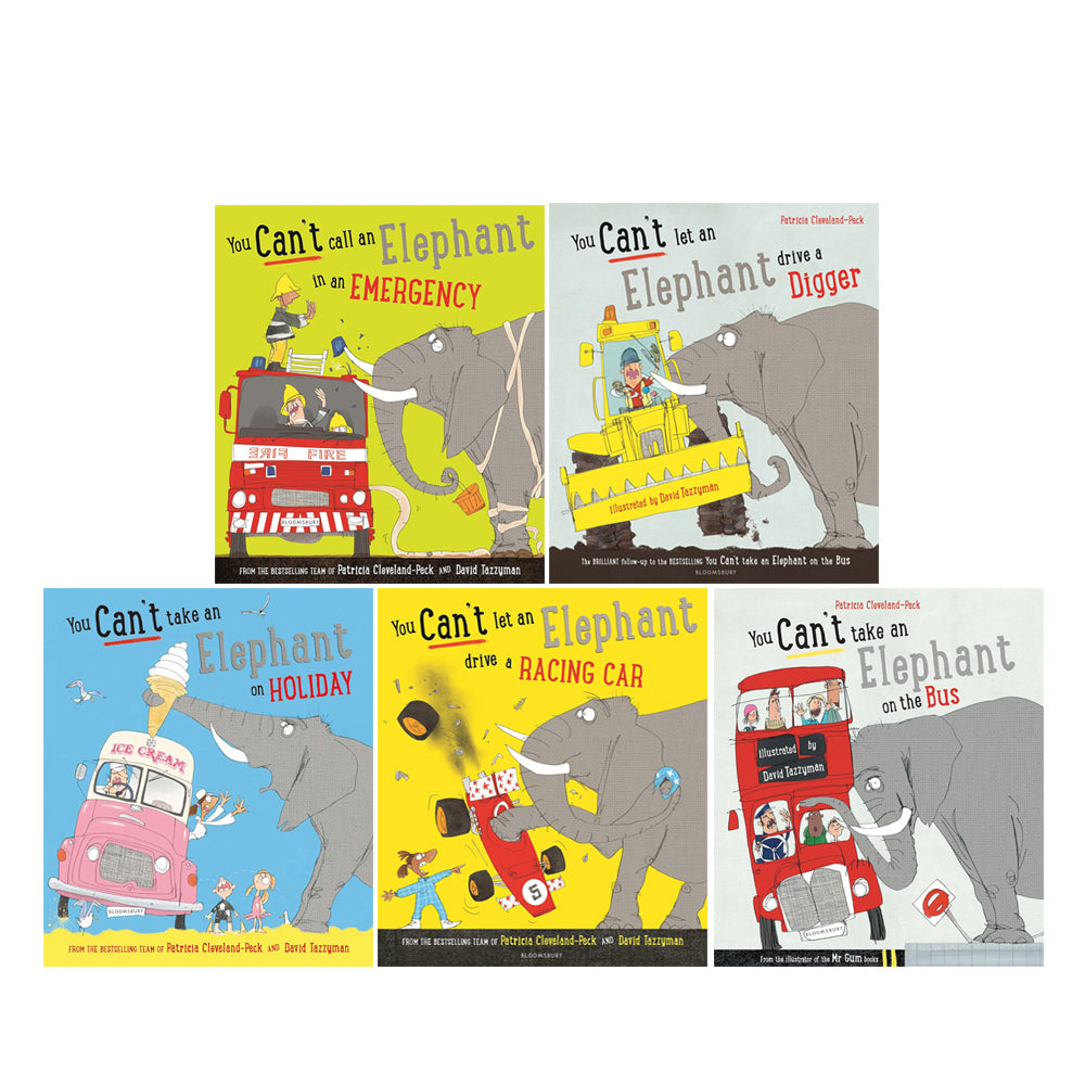 You Cant Let an Elephant Series Collection 5 Books By Patricia Cleveland Peck (You Can't Call an Elephant in an Emergency, You Can't Let an Elephant Drive a Digger, You Can't Take an Elephant on Holiday)