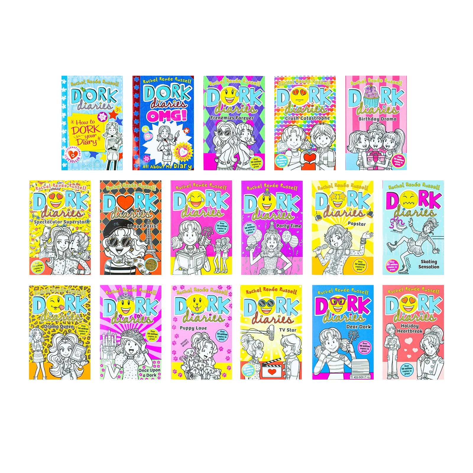 Dork Diaries 17 Book Set Collection By Rachel Renee Russell