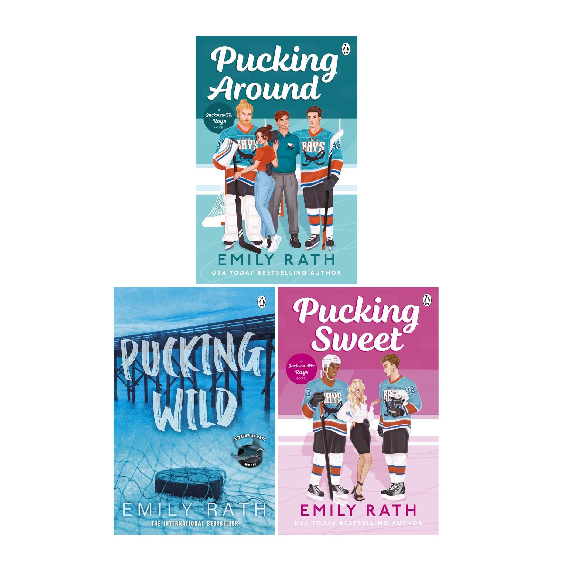 Jacksonville Rays Series By Emily Rath 3 Books Collection Set (Pucking Around, Pucking Wild & Pucking Sweet)