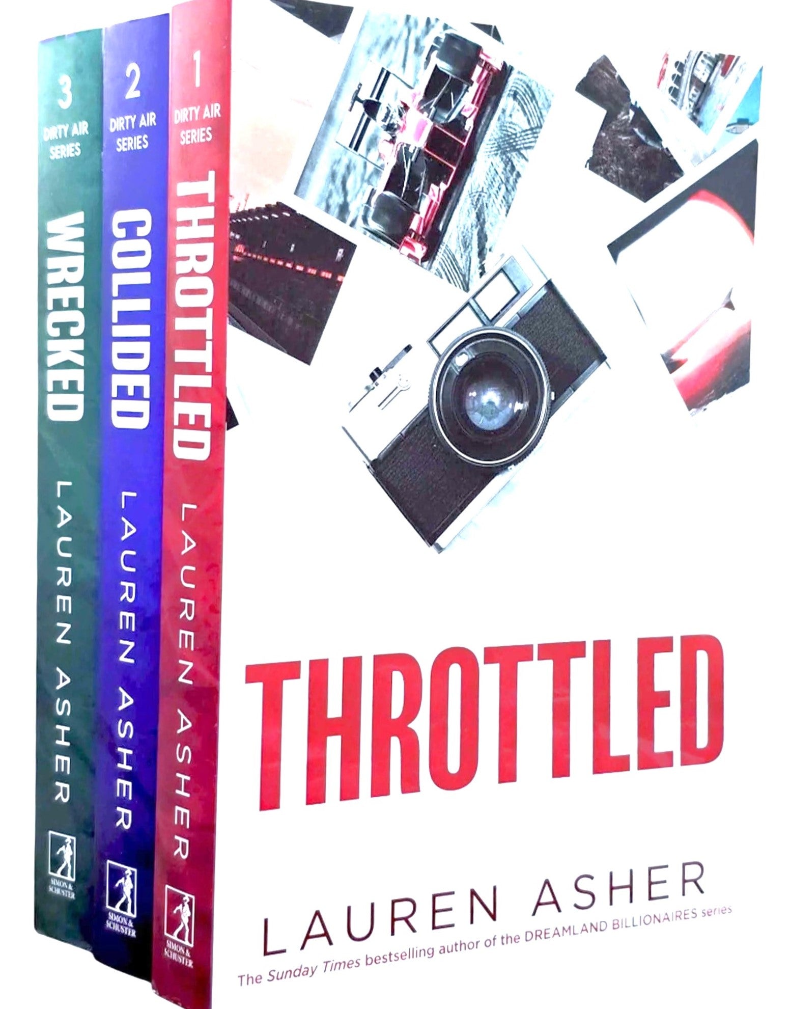 The Dirty Air Series Collection 3 books Set By Lauren Asher((Throttled ,Collided ,Wrecked)