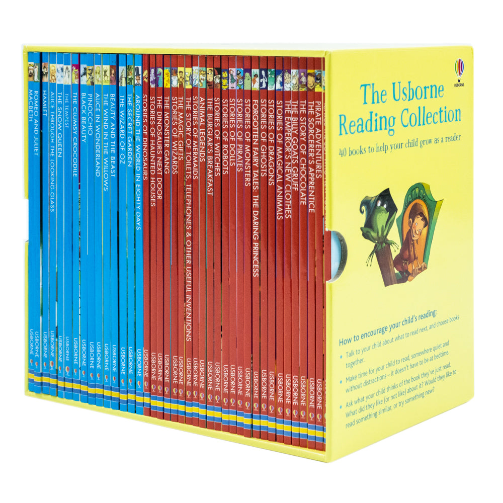 Usborne Reading Library Young Readers Collection 40 Books Box Set (Yellow)