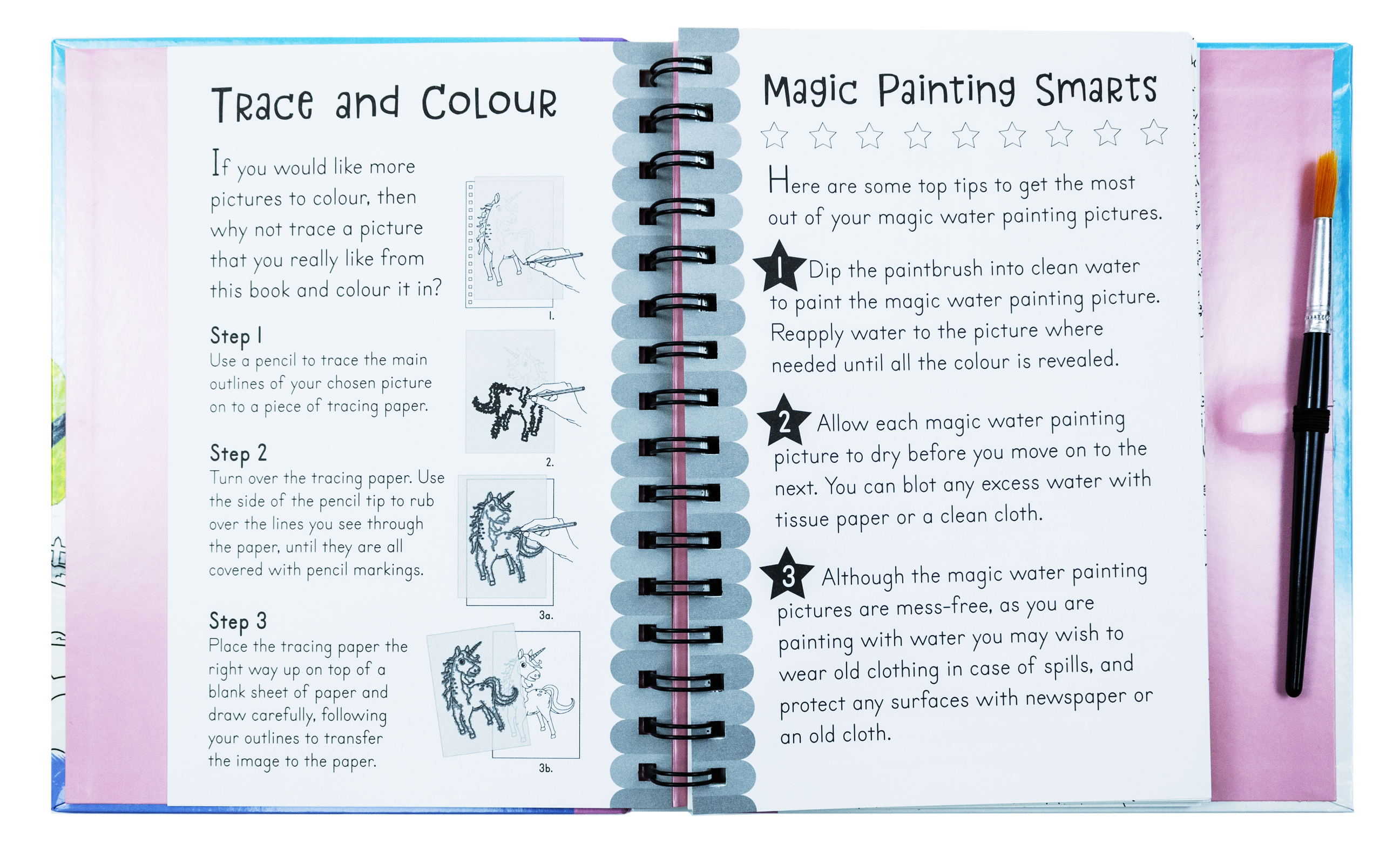 Magic Water Colouring Activity Collection 3 Book Set By Jenny Copper(Horses & Unicorns, Mermaids, Under the Sea)