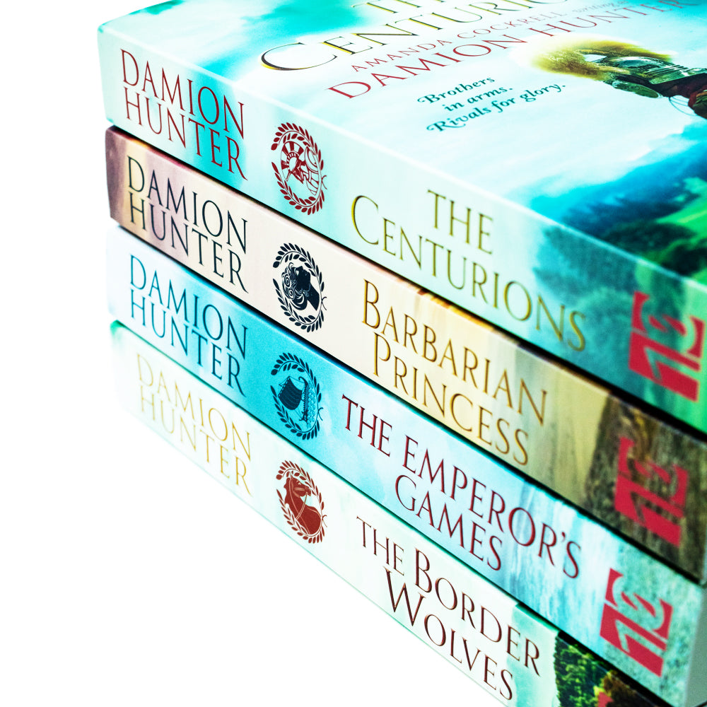 Damion Hunter 4 Books Collection Set (Centurions, Emperor's Games, Barbarian Princess, Border Wolves)