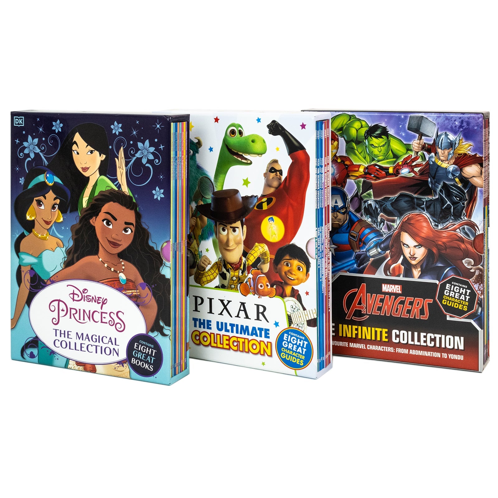 Bulk Buy New Children's Fiction Collection 24 Book Set By DK (Marvel Avengers, Disney Princess, Pixar)