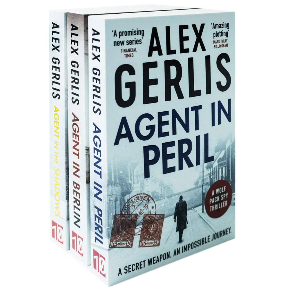 Alex Gerlis The Wolf Pack Spies Series 3 Books Collection Set (Agent in Peril, Agent in Berlin, Agent in the Shadows)