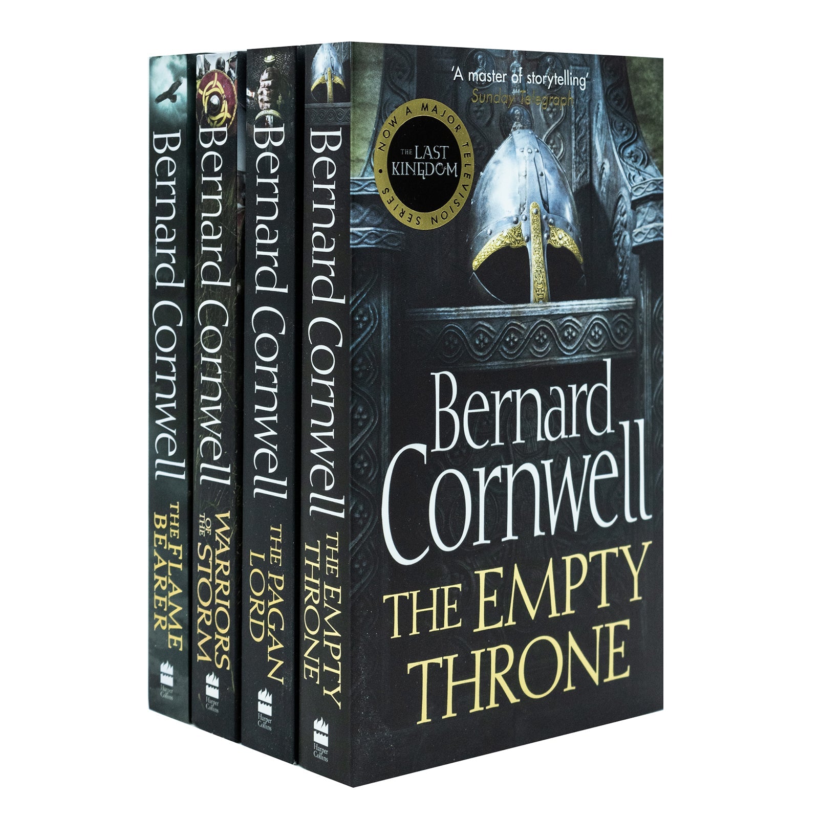 Bernard Cornwell 4 book Set Collection (Empty Throne, Pagan Lord ,Warriors Storm, Flame Bearer)