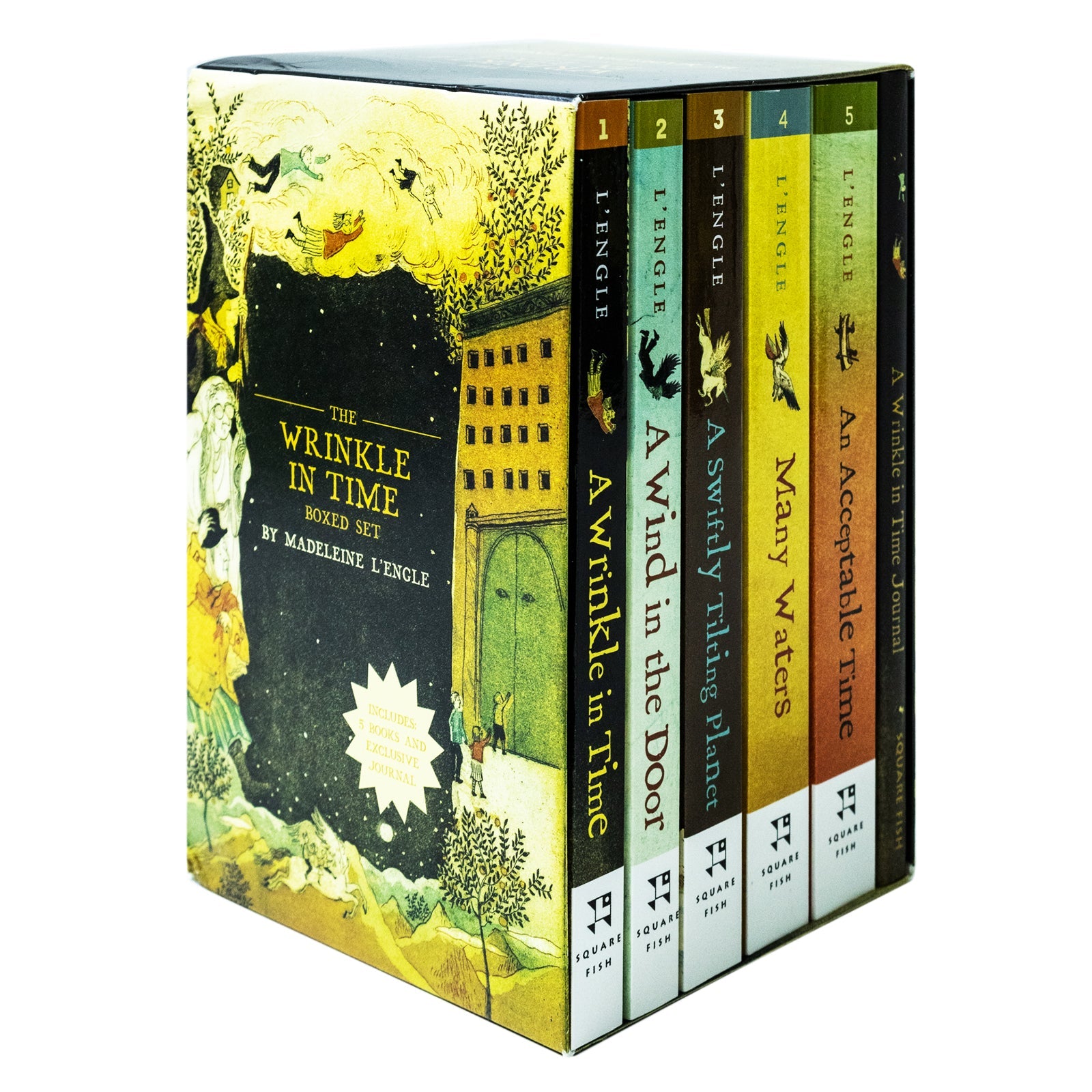 Wrinkle In Time 6 Book Box Set By Madeleine L Engle (Wrinkle In Time,Wind In The Door ,Swiftly Tilting Planet,Many Waters,Acceptable Time,Wrinkle In Time Journal)