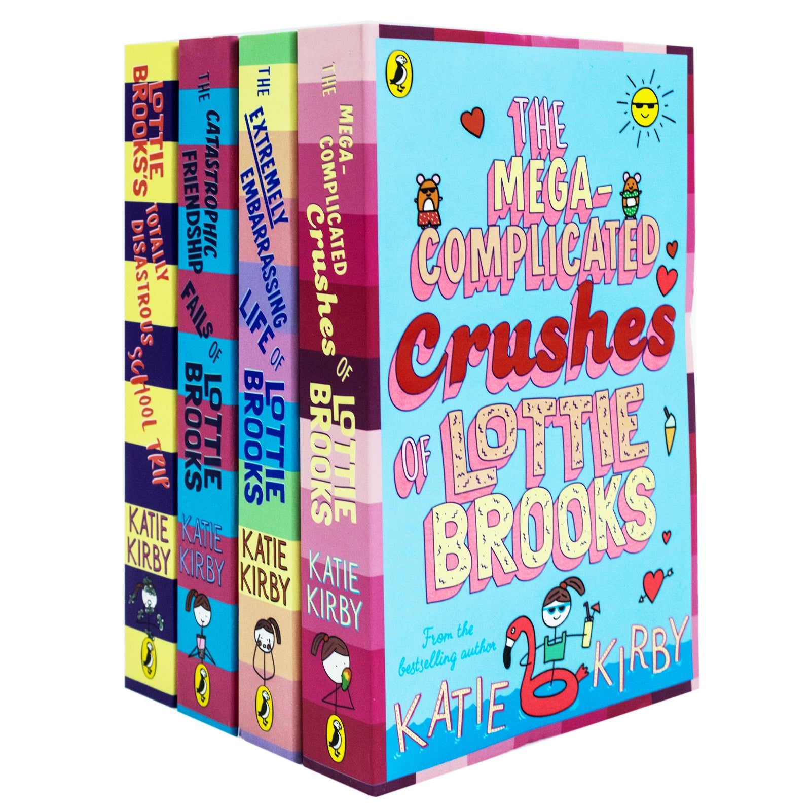 Lottie Brooks Series by Katie Kirby 4 Books Collection | The Extremely Embarrassing Life, The Catastrophic Friendship Fails & More | kids Book Set