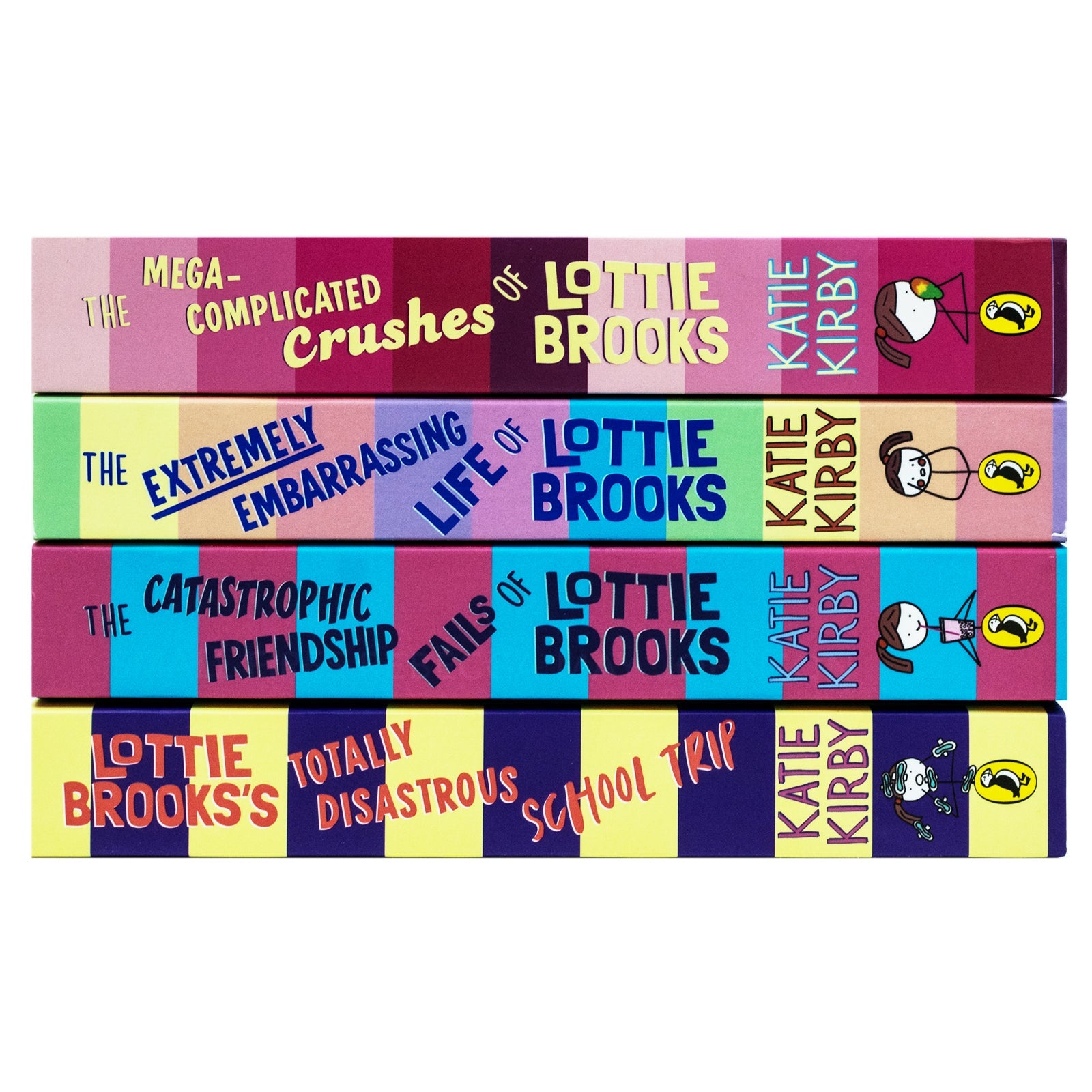 Lottie Brooks Series by Katie Kirby 4 Books Collection | The Extremely Embarrassing Life, The Catastrophic Friendship Fails & More | kids Book Set