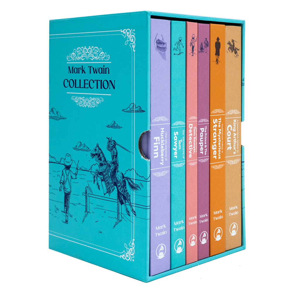 The Mark Twain 6 Book Deluxe Hardback Collection (The Adventures of Tom Sawyer, The Prince & The Pauper, The Adventures of Huckleberry Finn)