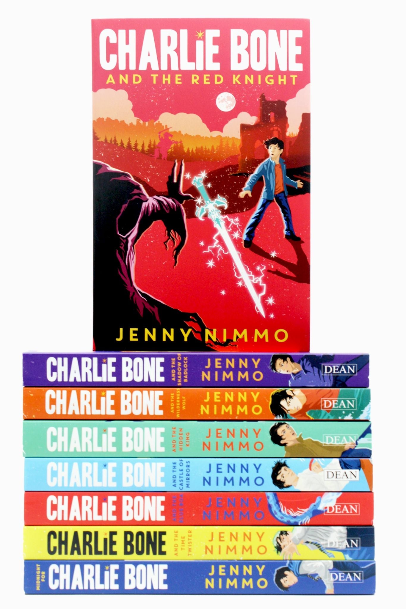 Photo of Charlie Bone Series 8 Books Set by Jenny Nimmo on a White Background