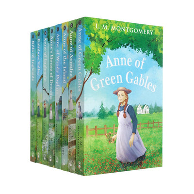 Photo of Anne of Green Gables The Complete Collection Bookset by L.M. Montgomery on a White Background