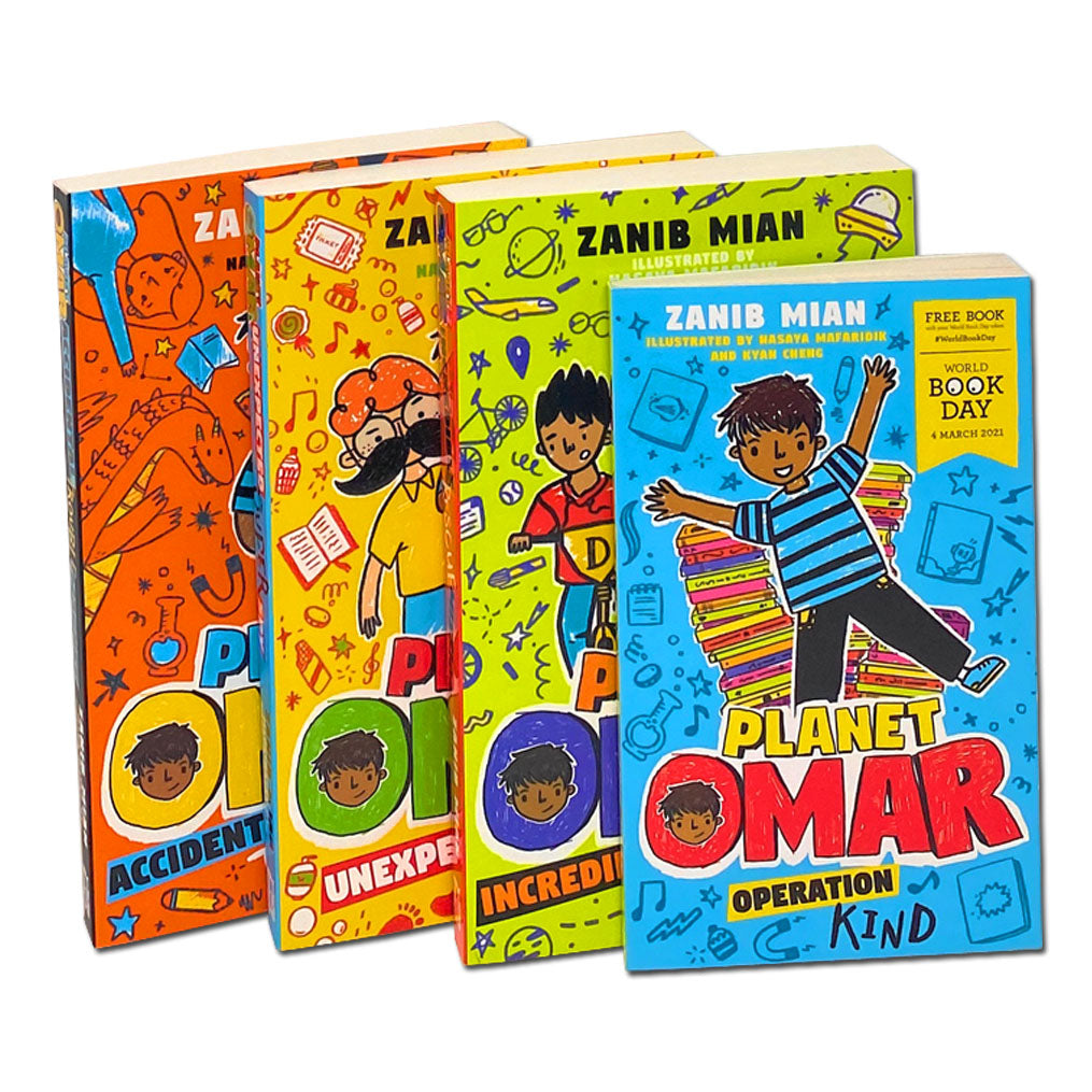 Planet Omar Series 4 Books Collection Set Inc Operation Kid World Book Day By Zanib Mian