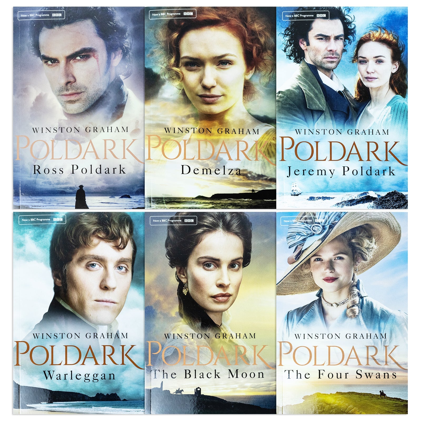 Winston Graham Poldark Series 6 Books Collection Set Books 1 to 6