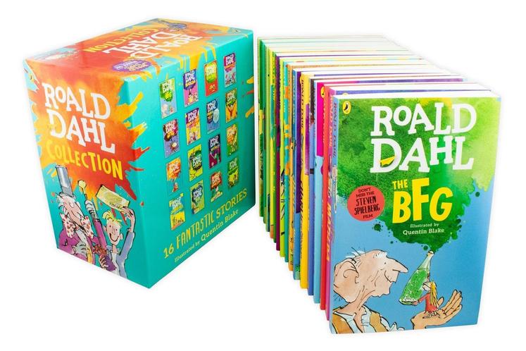 Roald Dahl Collection 16 Books Set - Charlie chocolate factory, BFG, Matilda, The Witches, The Twits - Paperback Age 8+ adventure stories for kids