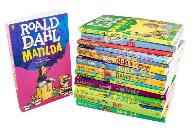 Roald Dahl Collection 16 Books Set - Charlie chocolate factory, BFG, Matilda, The Witches, The Twits - Paperback Age 8+ adventure stories for kids